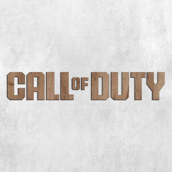 DUBLEZ | Dřevěné logo na zeď - Call of Duty | Obraz