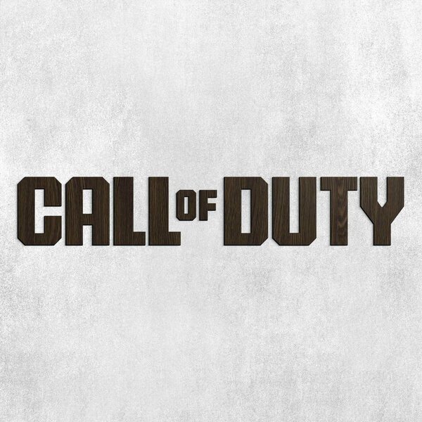 DUBLEZ | Dřevěné logo na zeď - Call of Duty | Obraz