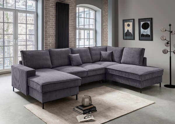 SEDACÍ SOUPRAVA, textil, šedá MID.YOU - Sedací soupravy, Online Only