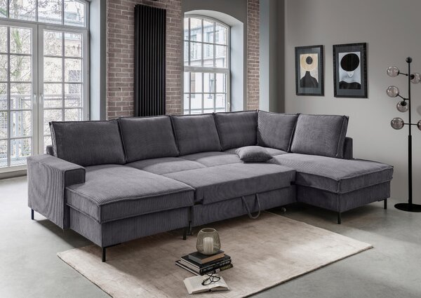 SEDACÍ SOUPRAVA, textil, šedá MID.YOU - Sedací soupravy, Online Only