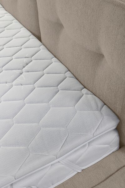 ČALOUNĚNÁ POSTEL, 180/200 cm, světle hnědá Livetastic - Manželské postele, Online Only
