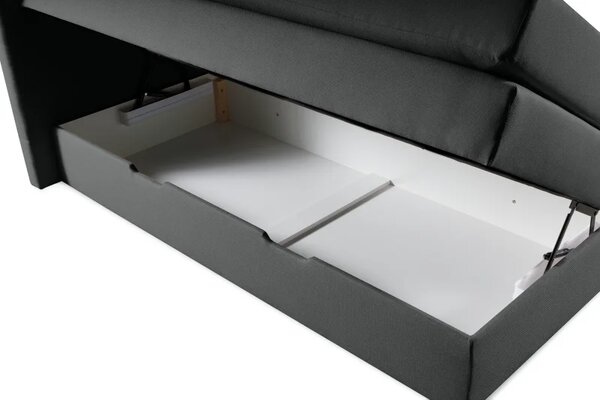 Kontinentální boxspring postel AMBER, 200x180, antracitová (barell 97)