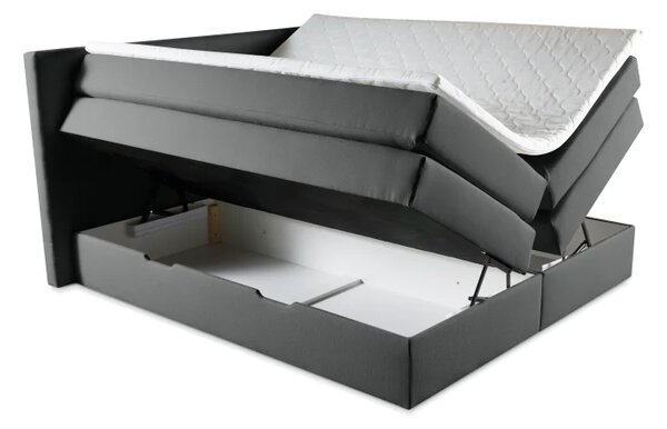 Kontinentální boxspring postel AMBER, 200x180, antracitová (barell 97)