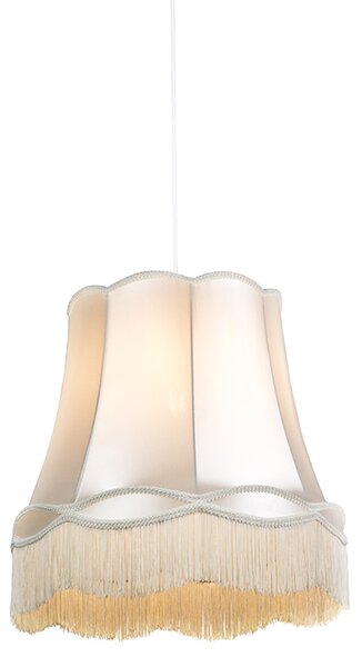 Retro závěsné svítidlo krémové 45 cm - Granny