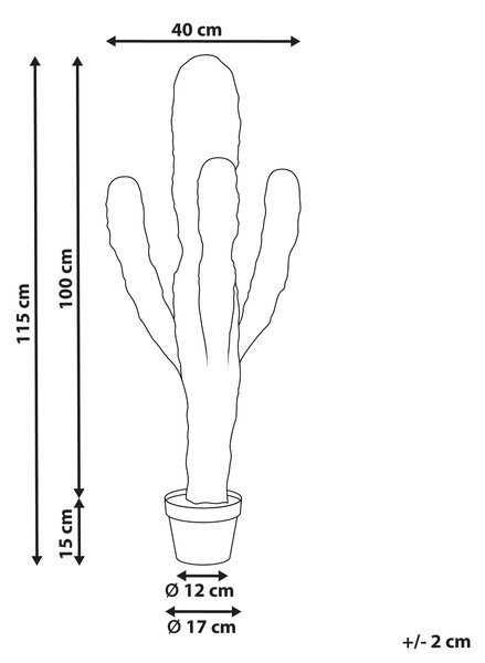 Umělá rostlina MAROCCO CEREUS 115 cm Zelená