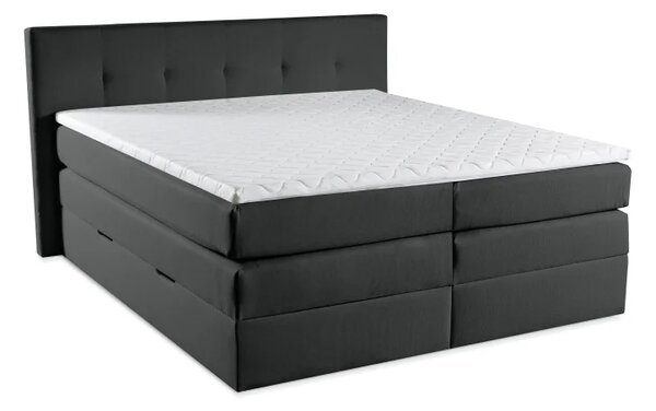 Kontinentální boxspring postel AMBER, 200x180, antracitová (barell 97)