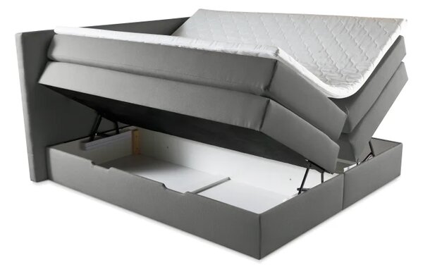 Kontinentální boxspring postel AMBER, 200x180, šedá (barell 83)