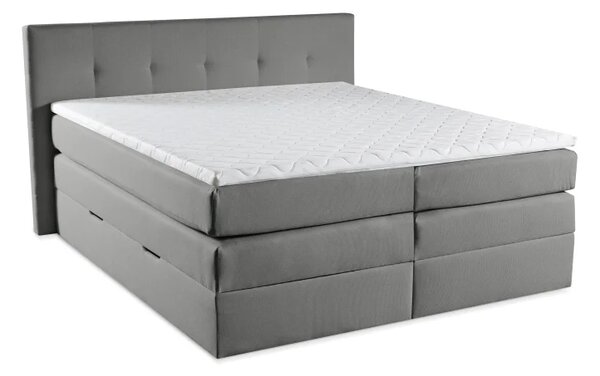 Kontinentální boxspring postel AMBER, 200x180, šedá (barell 83)