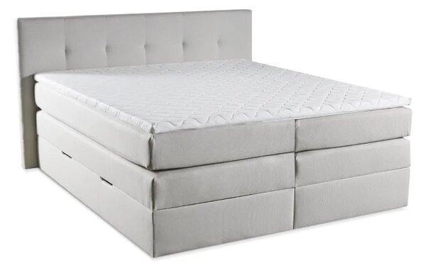 Kontinentální boxspring postel AMBER, 200x180, krémová (barell 03)