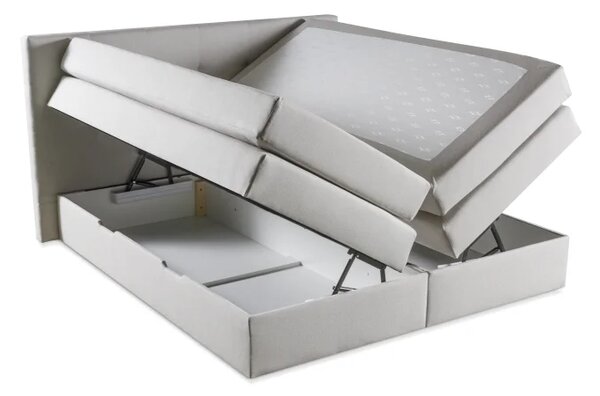 Kontinentální boxspring postel AMBER, 200x180, krémová (barell 03)