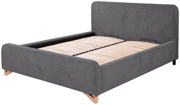 ČALOUNĚNÁ POSTEL, 180/200 cm, antracitová MID.YOU - Postele s úložným prostorem, Online Only