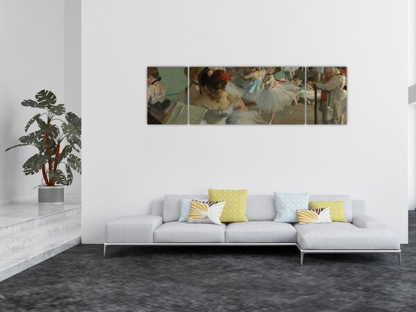 Obraz - Edgar Degas, The Dance Class, reprodukce (170x50 cm)
