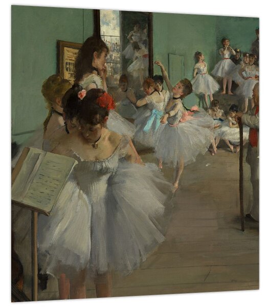 Obraz - Edgar Degas, The Dance Class, reprodukce (30x30 cm)
