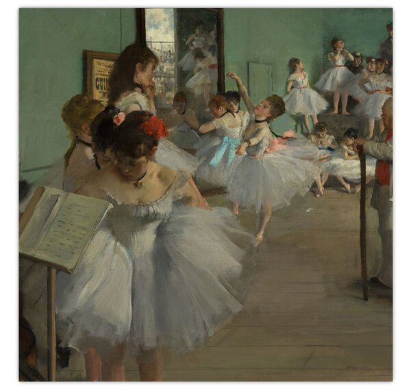 Obraz - Edgar Degas, The Dance Class, reprodukce (30x30 cm)