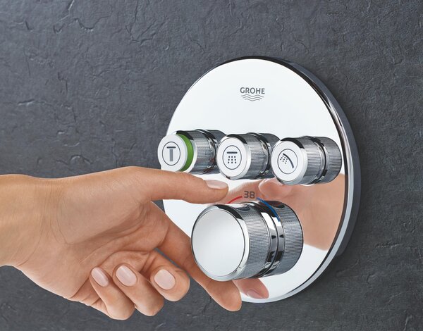 Grohe Grohtherm SmartControl vanová baterie pod omítku s termostatem StarLight Chrome 29121000