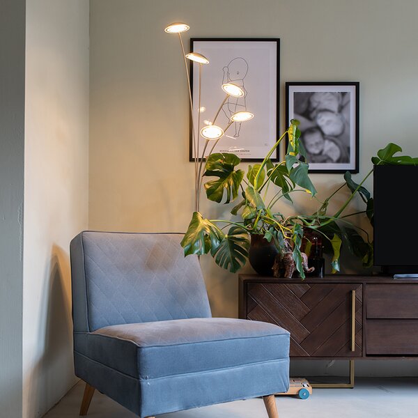 Stojací lampa ocelová vč. LED s dotykovým stmívačem - Sixties Trento