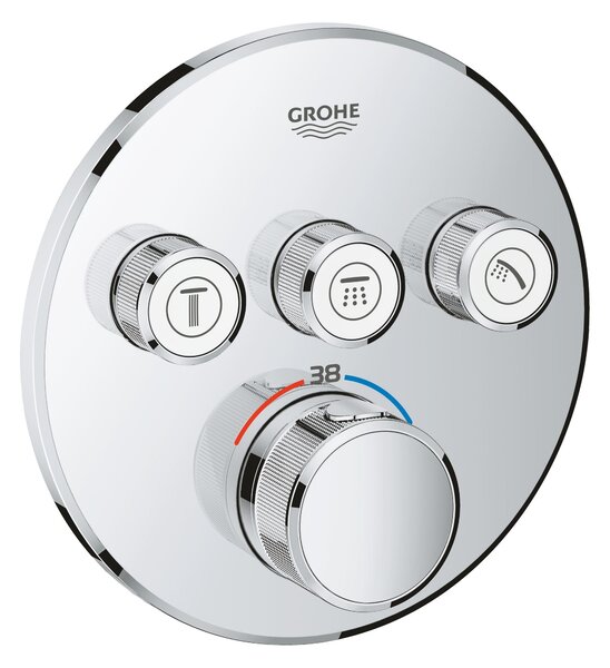Grohe Grohtherm SmartControl vanová baterie pod omítku s termostatem StarLight Chrome 29121000