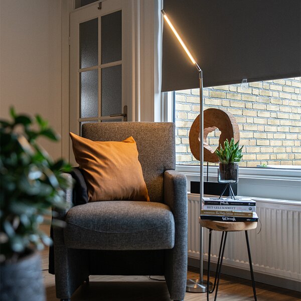 Moderní stojací lampa ocel včetně LED - Berdien