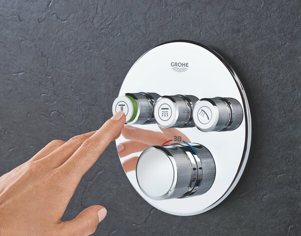 Grohe Grohtherm SmartControl vanová baterie pod omítku s termostatem StarLight Chrome 29121000