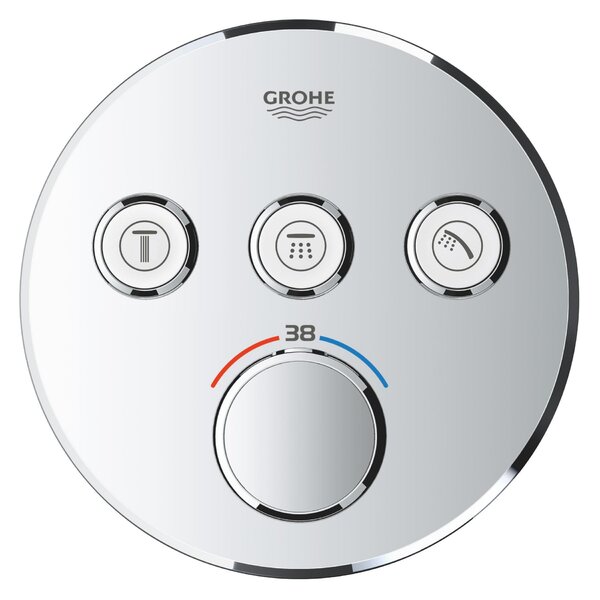Grohe Grohtherm SmartControl vanová baterie pod omítku s termostatem StarLight Chrome 29121000