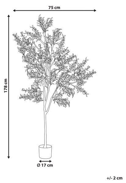 Umělá rostlina OLIVE TREE 178 cm Zelená