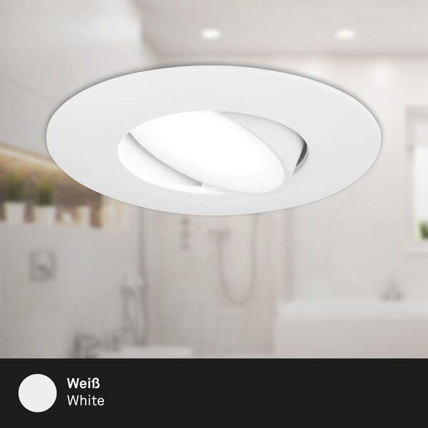 BRI 7597036 3ks sada LED vestavné svítidlo, 9 cm, 4,9W, 480lm, bílé - BRILONER