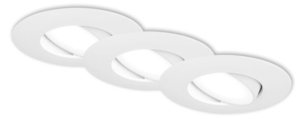 BRI 7597036 3ks sada LED vestavné svítidlo, 9 cm, 4,9W, 480lm, bílé - BRILONER