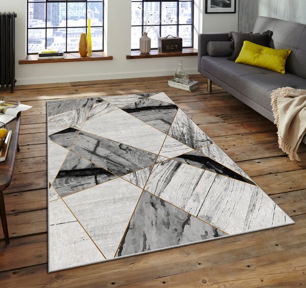 ASIR Koberec (120 x 180) ASR CRPT-76 bílý mramor – geometrie