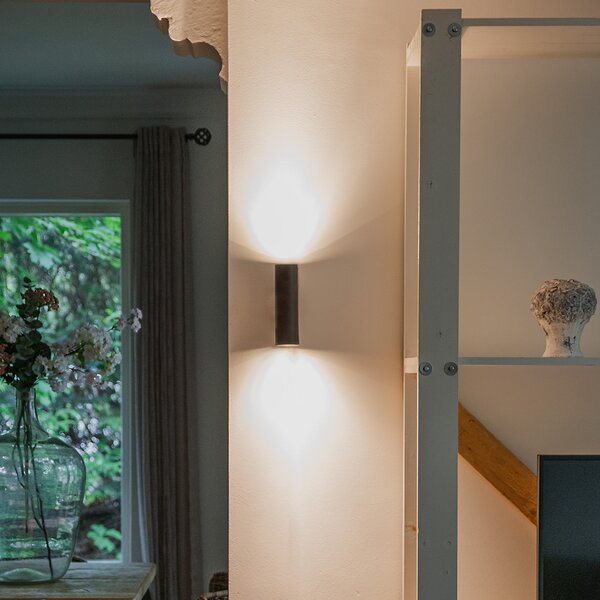Moderní nástěnná lampa černá 2-světlo - Jeana