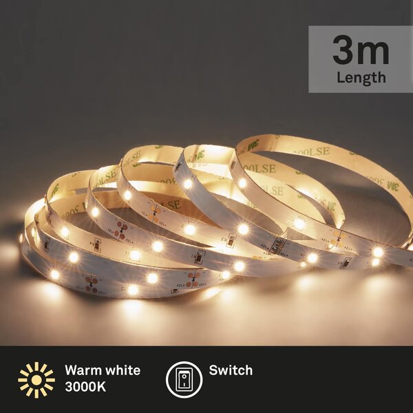 BRILO 2260-090P LED pásek 300 cm 10W 760lm bílé - BRILONER