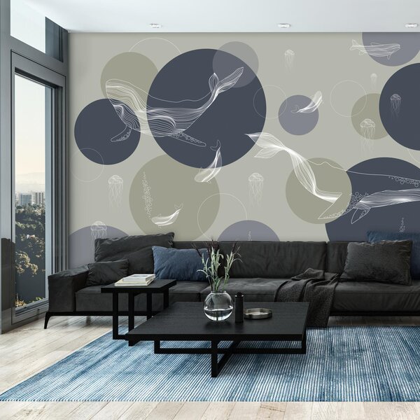 Fototapeta - Velryby (245x170 cm)