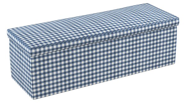Čalouněná skříň barva tmavě modrá látka vzorované