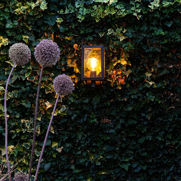 Průmyslová nástěnná lampa šedá IP44 - Sutton Up