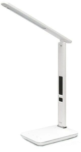 Stolní lampa IMMAX Kingfisher White s displejem, bílá 08934L