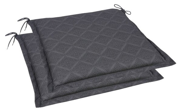 Go-De Textil Sada zahradních podsedáků Raute (polštářek, 5 cm, 2 kusy, antracitová) (100316825008)