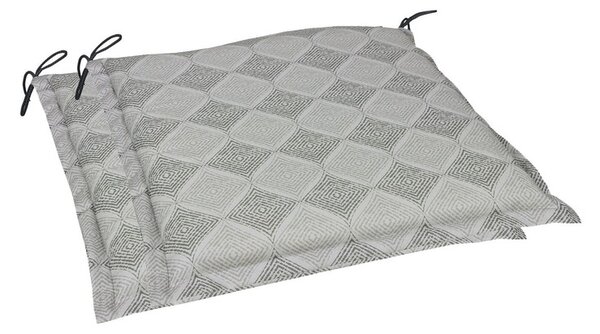 Go-De Textil Sada zahradních podsedáků Raute (polštářek, 5 cm, 2 kusy, šedá) (100316825016)