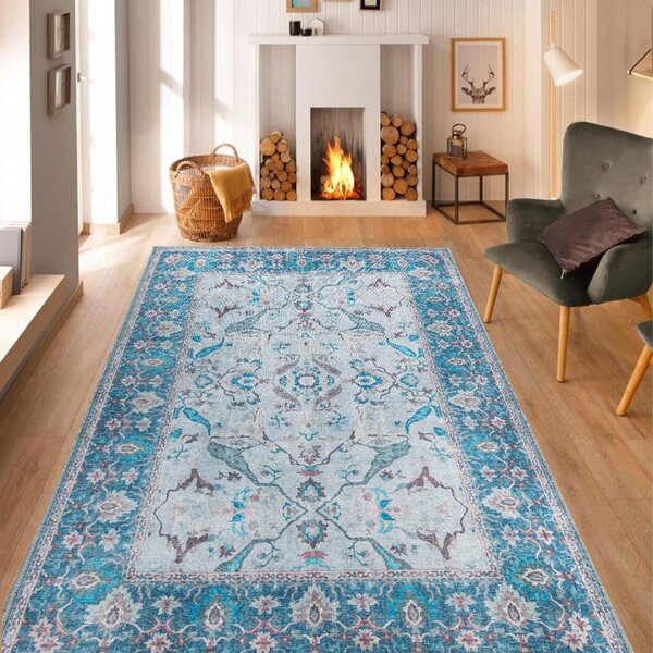 ASIR Koberec (75 x 230) BLUE AL tyrkysový