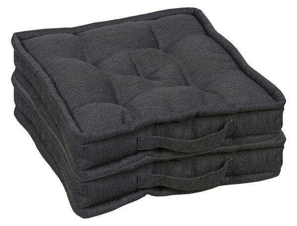 Go-De Textil Sada zahradních podsedáků Uni (polštářek, 2 kusy, antracitová) (100316826007)