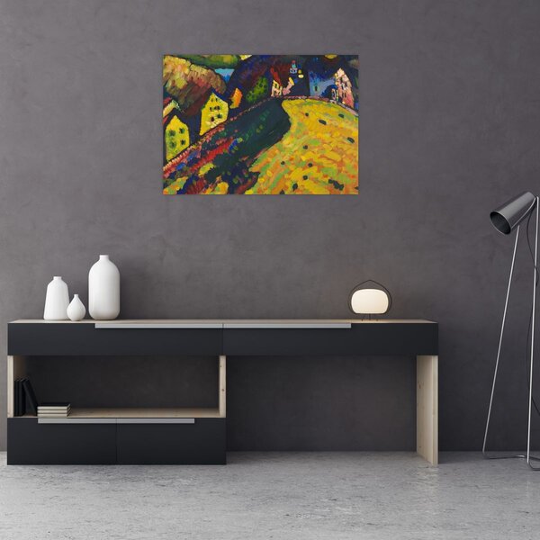 Obraz - Vasily Kandinsky, Houses at Murnau, reprodukce (70x50 cm)