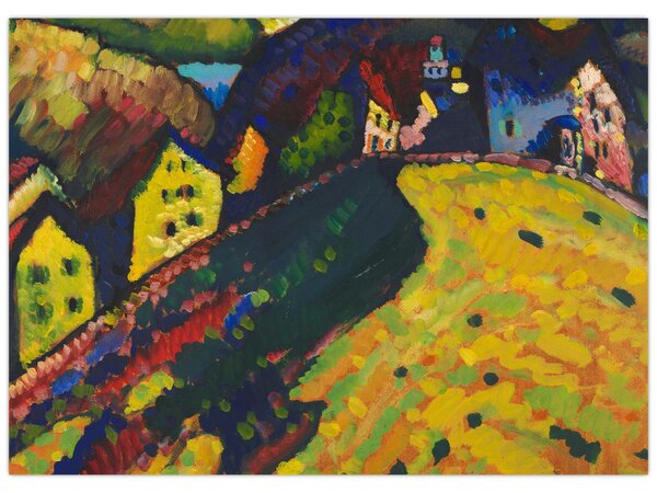 Obraz - Vasily Kandinsky, Houses at Murnau, reprodukce (70x50 cm)
