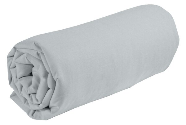Jednobarevné napínací prostěradlo zn. Colombine® s hloubkou rohů 32 cm, z polycotonu perlová šedá 90x190 cm