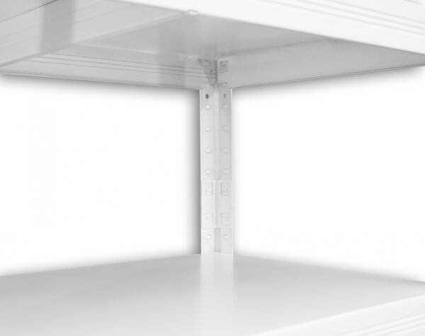 Regál do domácnosti Biedrax 40 x 60 x 90 cm, bílý - 4 police kovové