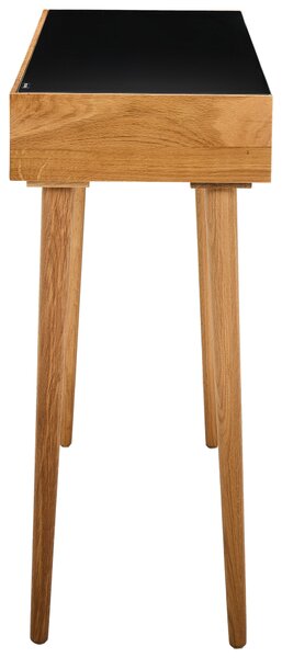 KONZOLOVÝ STOLEK, dub, přírodní barvy, černá, 100/80/35 cm MID.YOU - Konzolové stolky, Online Only