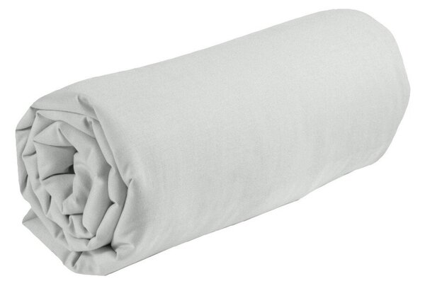 Jednobarevné napínací prostěradlo zn. Colombine® s hloubkou rohů 32 cm, z bavlny perlová šedá 90x190 cm