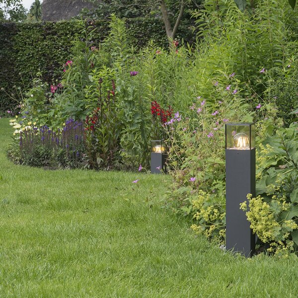 Chytrá stojací venkovní lampa antracitová 50 cm vč. Wifi P45 - Dánsko