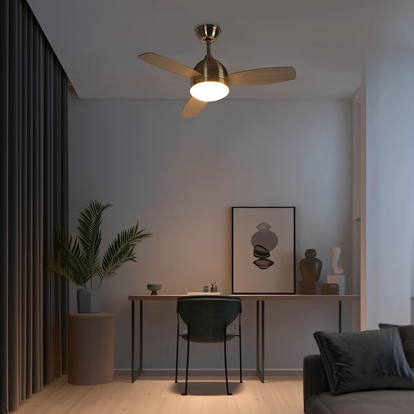 Stropní ventilátor mosazný 96 cm s dálkovým ovládáním - Rotar