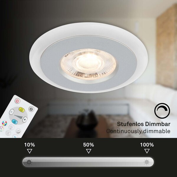 BRI 7040-034 LED vestavná svítidla sada, pr.8,4 cm, 3x LED, 5 W, 460 lm, matný chrom - BRILONER