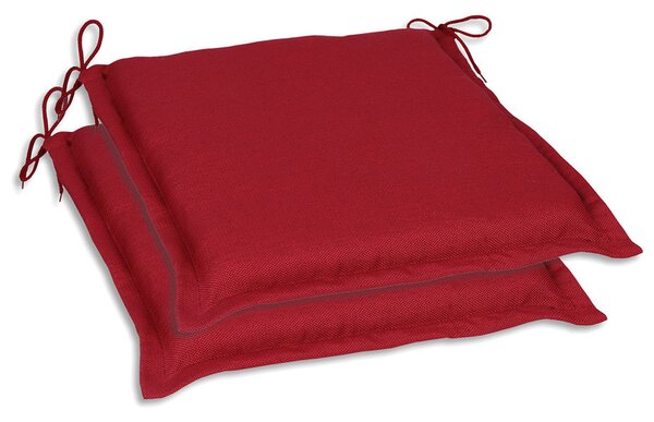Go-De Textil Sada zahradních podsedáků Uni (polštářek, 5 cm, 2 kusy, třešňová červená) (100316826056)