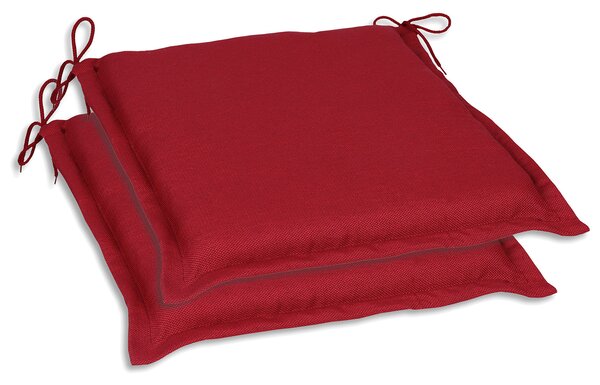 GO-DE Textil Sada zahradních podsedáků Uni (třešňová červená, polštářek, 5 cm, 2 kusy) (100316826056)