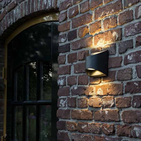 Moderní venkovní nástěnná lampa tmavě šedá vč. LED 2-světlo IP54 - Mal